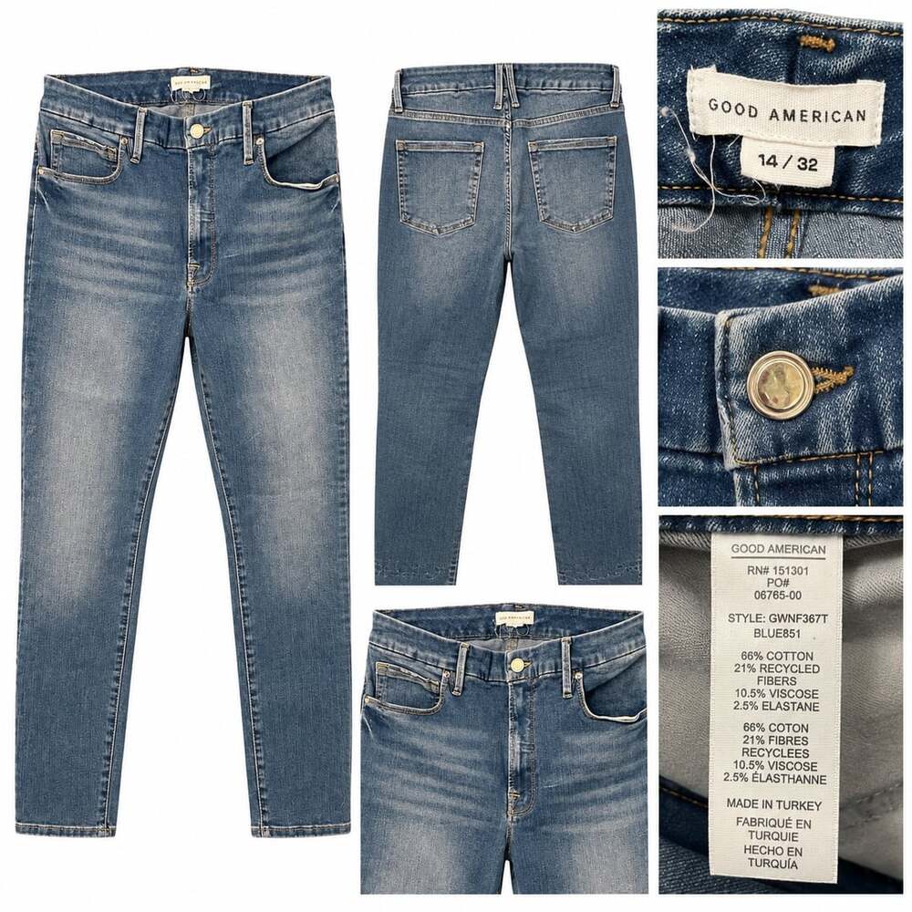 Good American Skinny Jeans Size 14 / 32 Blue Denim
